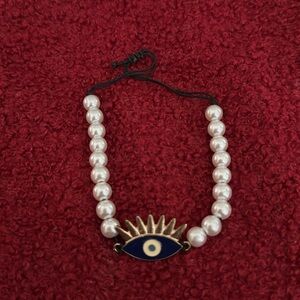 Evil Eye Pearl Bracelet